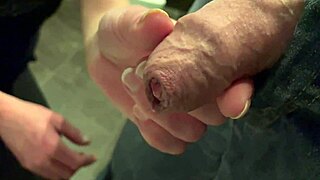 Ever Thought Of Keeping His Cock Steady During Pee Time Like This European Milf In Fetish Toilet Play?