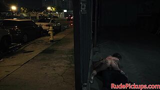 Petite teen with glasses sucks and rides outdoors