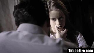 In this intense session, a troubled young 18+ girl gets fucked rough by her evil therapist. He uses hardcore moves on her petite body and small tits.