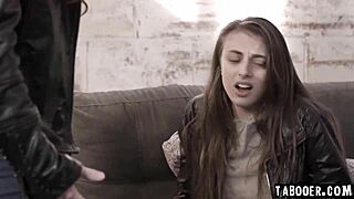 Tabooer com shows Evelyn Claire licking Gia Derza's pussy to help her off the street