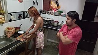 Maid waits without underwear for boss!