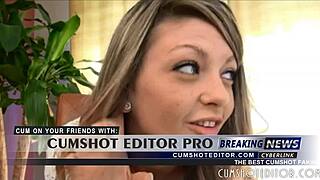 Blonde Slut with Blue Eyes Gives Emotional Jerk-Off Instructions Using Dildo in Homemade Fetish