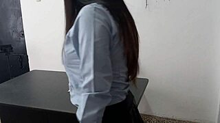Amateur Latina Secretary Prostitute Fucked by Boss in Office Desk and Standing Positions Slowly