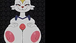 female cinderace - beatbanger with banging big tits blowjob boobs bunny cum game titty fuck sexy 😏