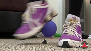 just walking around in my sneakers for some outdoor foot fetish fun