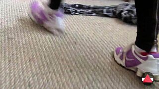 just walking around in my sneakers for some outdoor foot fetish fun