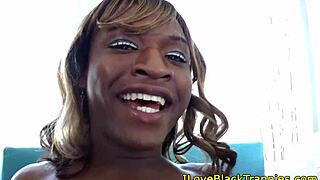 Closeup Bareback Shemales in Interracial Foursome Action