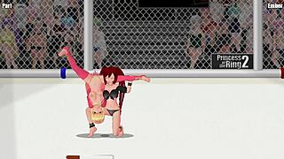 princess of the ring 2 features paris battling ember in a fierce street catfight wrestling match