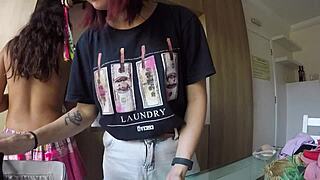 These redhead wives turn voyeur at the Julina party spotting the big cock and diving in with double blowjobs.