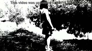 Sweet beautiful cute sexy girl Assol stars in this music erotic video clip with solo flashing in dress and panties outdoors.