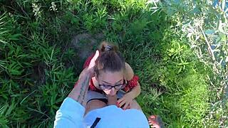 Petite Girl Screams For Help She's Lost In Nature I Help Her But She Sucks Cock Well