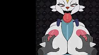 female cinderace - beatbanger with banging big tits blowjob boobs bunny cum game titty fuck sexy 😏