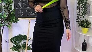 Ever wondered how curvy ass in see-through lingerie and stockings feels during a spanking session?