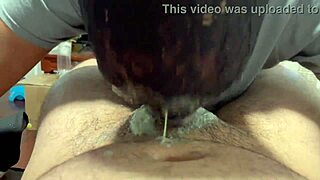 Black bitch rims and throatfucks with gagging choking deepthroat until puking green ice cream then slurps it up in rough homemade humiliation.