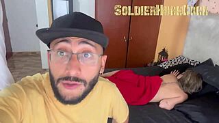 he stayed over in my apartment and now he's paying me back with this amazing blowjob on his dick and ass