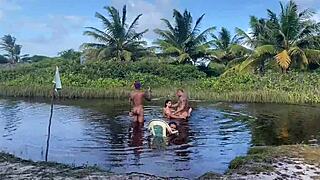 corno manso cries watchin his brazilian latina wife get fucked raw by another guy with wet pussy and ripped clothes