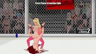 princess of the ring 2 features paris battling ember in a fierce street catfight wrestling match