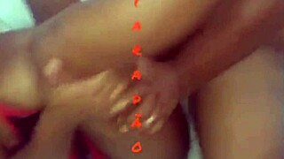 Intriguing contrast of eating ass before cumming on saggy tits in homemade ebony action