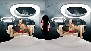 realitylovers foursome fuck in outer space with blonde and brunette riding