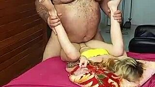 Muscular Bodybuilder in Lingerie Contrasts with Hairy Armpit Fetish and Crossdressing Appeal