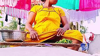 Maid sex involves desi big ass maid fucking house owner with telugu dirty talks in tight pussy action.