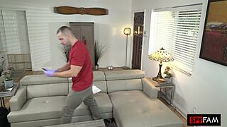 stepbro begs bri klein to let him borrow her wet cunt for big cock doggystyle pounding!