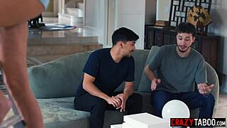 Wow! Stepson shares hot stepmom Pristine Edge with friend and big ass milf loves the threesome action!