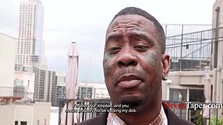 Stepdaughter Tessa Thomas gives sloppy blowjob to stepdad with doggystyle pounding