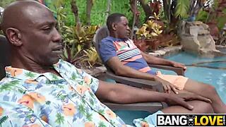 Her body's just perfect, right? Big tits and ass getting that monster cock action! 🍑🔥