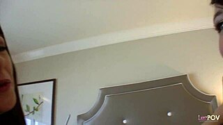 Inexperienced lesbian meets milf at porn convention for tips on licking shaved pussy. They dive into 69 position with fingering.