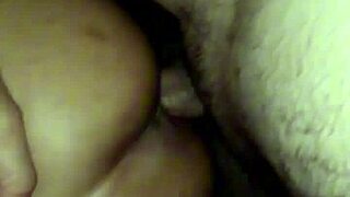 The husband fucks his naughty girlfriend with anal assfucking and blowjob while the horny wife films the brunette pussy action.