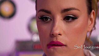 Is this waitress Anna Claire Clouds serving hot cups to biker Victor Ray in a caught retro masturbation sex scene?