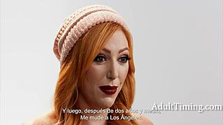 Swinging started before porn career for redhead milf with huge natural tits in group interview