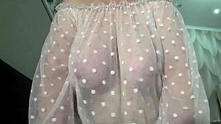 plump blonde milf shows off her gorgeous big saggy tits in close-up homemade solo with dirty talk and horny fetish vibes