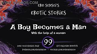 listen to a boy becomes a man in this erotic audio for women by eses99.