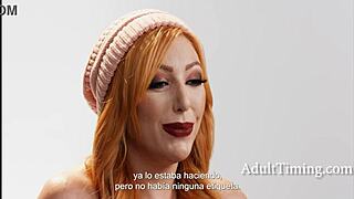 Swinging started before porn career for redhead milf with huge natural tits in group interview