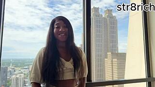 This cheating hot teen 18+ WIFE demanded ANAL SEX only during our link up, with big black cock and dirty talk in roleplay.