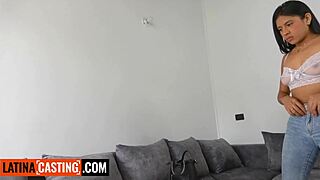 hot 18yo latina pussy stretched pov by big white cock in homemade audition, can you handle it?