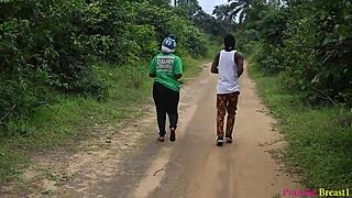 Village walk sparks hot erotic doggystyle fuck outdoors?