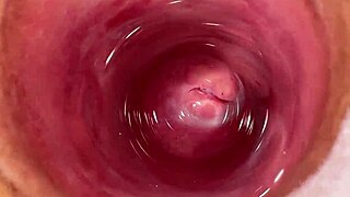 Camera deep inside Mias tight creamy pussy