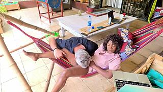 Lazy Sunday on the patio, Flow gets caught masturbating in her hammock 😏