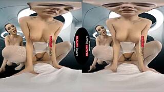 realitylovers foursome fuck in outer space with blonde and brunette riding