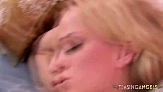 Ever seen a skinny blonde strip in a hotel and finger her pussy for the first time?