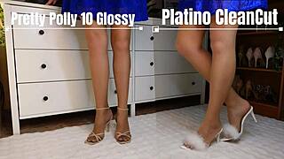 I compared vintage pretty polly pantyhose to new ones in this antique retro review.