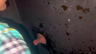 I got used in the gloryhole by a hot cock while my husband watched excitedly. Brazilian wife enjoys first time swinger fun with big tits and tan lines.