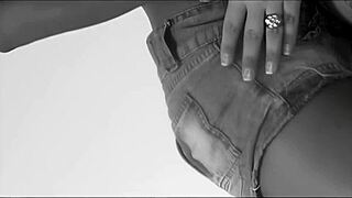 Sensual lesbian cunilingus and toy play on boat with kissing