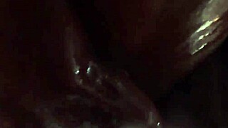 narrative ebony milf explores new toy in steamy shower until caught