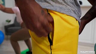 Sexy Sorority Girls Workout With Blowjobs And Doggystyle Fucking