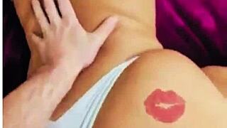 She casually washed cum from her tight wet pussy after huge Brazilian BBW creampie. Big ass panties pulled aside.