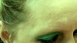 German milf prostitute Sandra performs blowjob with cum swallow in European style.